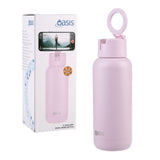 Oasis Moda Mag-Grip Triple Wall Insulated Water Bottle - 1L Pink Lemonade