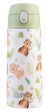 Oasis Double Wall Insulated Sipper Straw Kid's Drink Bottle - 550ml Jungle Buddies