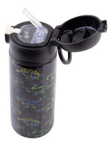Oasis Double Wall Insulated Sipper Straw Kid's Drink Bottle - 550ml Neon Dinosaurs