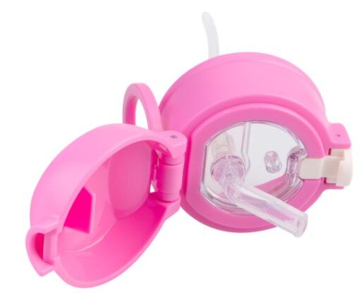 Oasis Double Wall Insulated Sipper Straw Kid's Drink Bottle - 550ml Pink Cadillac