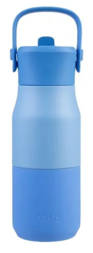 Oasis Double Wall Insulated Sipper Jnr Drink Bottle - 400ml Blue