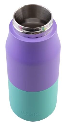 Oasis Double Wall Insulated Sipper Jnr Drink Bottle - 400ml Mermaid Purple