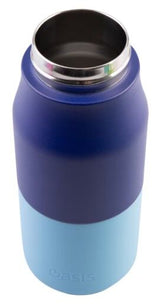 Oasis Double Wall Insulated Sipper Jnr Drink Bottle - 400ml Peacock Blue