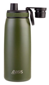 Oasis Double Wall Insulated Sports Bottle - 780ml Forest Green