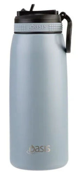 Oasis Sports Double Wall Insulated Water Bottle with Sipper - 780ml Hazy Blue