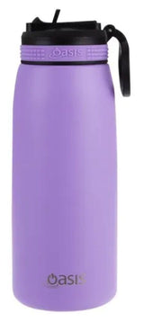 Oasis Sports Double Wall Insulated Water Bottle with Sipper - 780ml Lavender