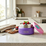 Oasis Double Wall Insulated Quick Release Lid Food Flask - 230ml Mermaid Purple