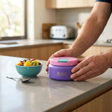 Oasis Double Wall Insulated Quick Release Lid Food Flask - 230ml Mermaid Purple