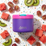 Oasis Double Wall Insulated Quick Release Lid Food Flask - 300ml Mermaid Purple