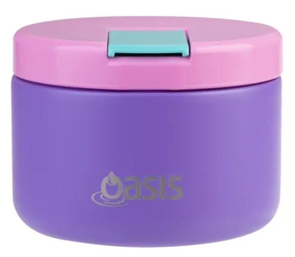 Oasis Double Wall Insulated Quick Release Lid Food Flask - 300ml Mermaid Purple