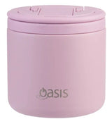 Oasis Double Wall Insulated Quick Release Lid & Spork Food Flask - 500ml Blush