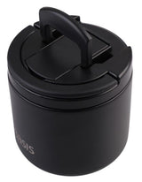 Oasis Double Wall Insulated Quick Release Lid & Spork Food Flask - 500ml Black