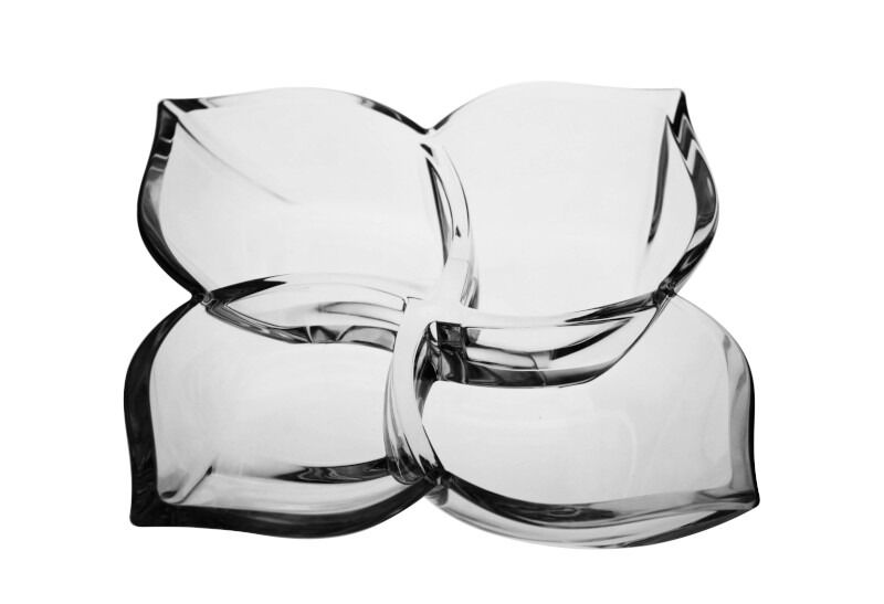 Bohemia Crystal - Lotus Divided Tray 35cm