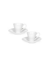 Sophie Conran for Portmeirion - White Espresso Cup & Saucers (Set of 2)