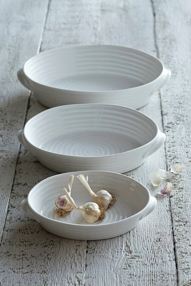 Sophie Conran for Portmeirion - White Large Oval Handle Roasting Dish