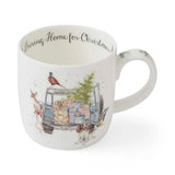 Royal Worcester Wrendale Christmas Mug - Driving Home For Christmas