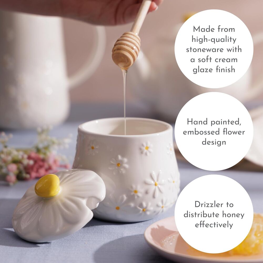 Price & Kensington - Daisy Honey Pot & Drizzler