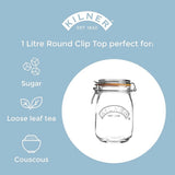 Kilner Round Clip Top Jar - 1000ml