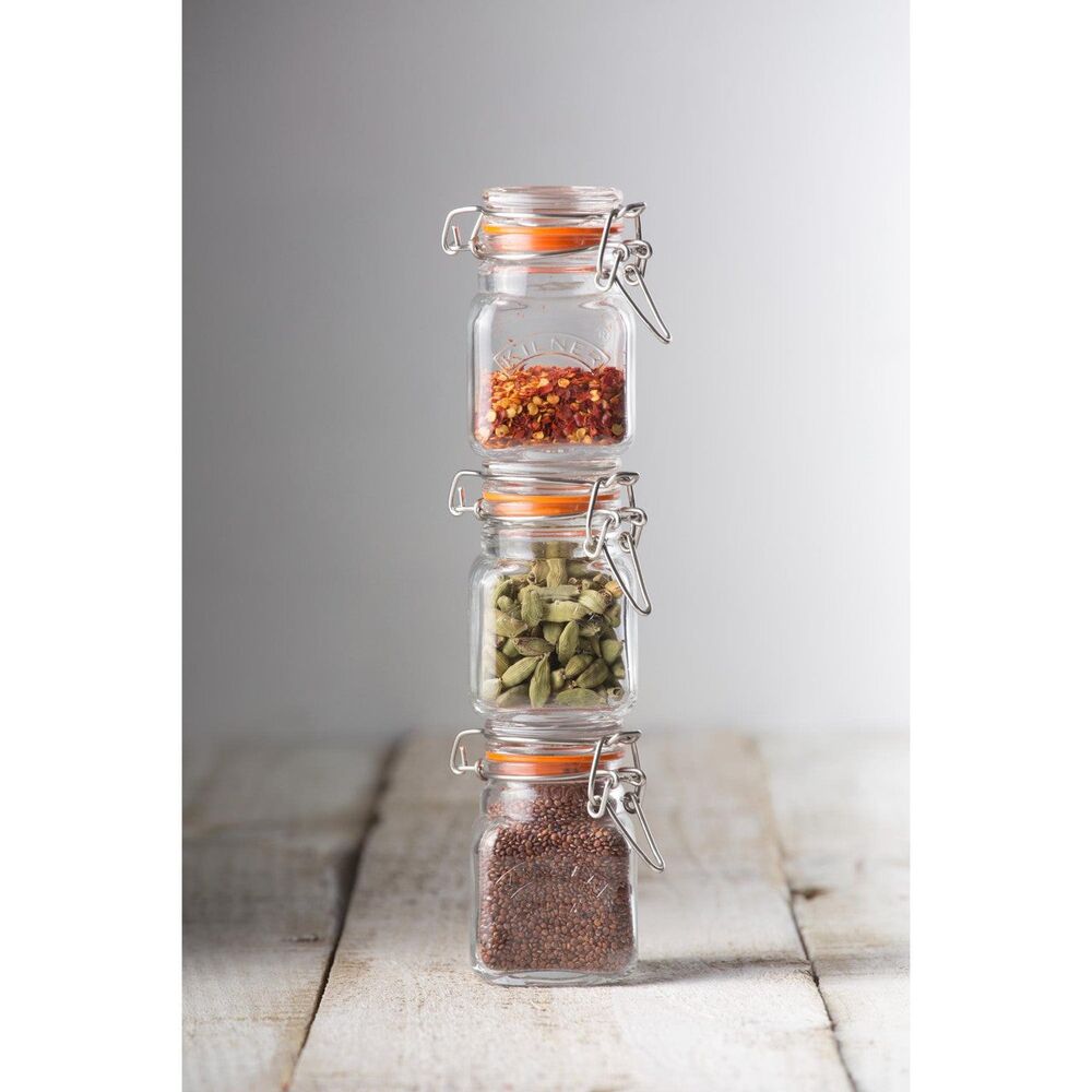 Kilner Square Clip Top Spice Jar - 70ml