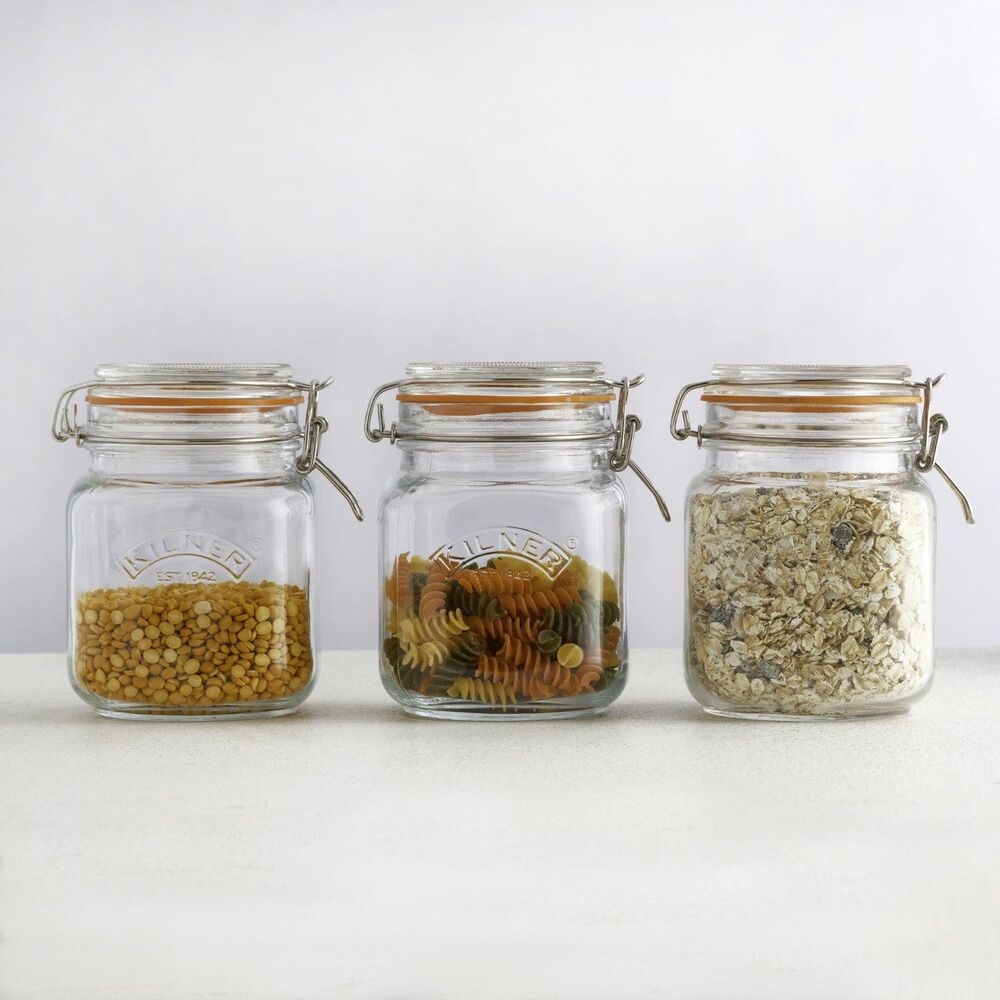 Kilner Square Clip Top Jar - 1000ml