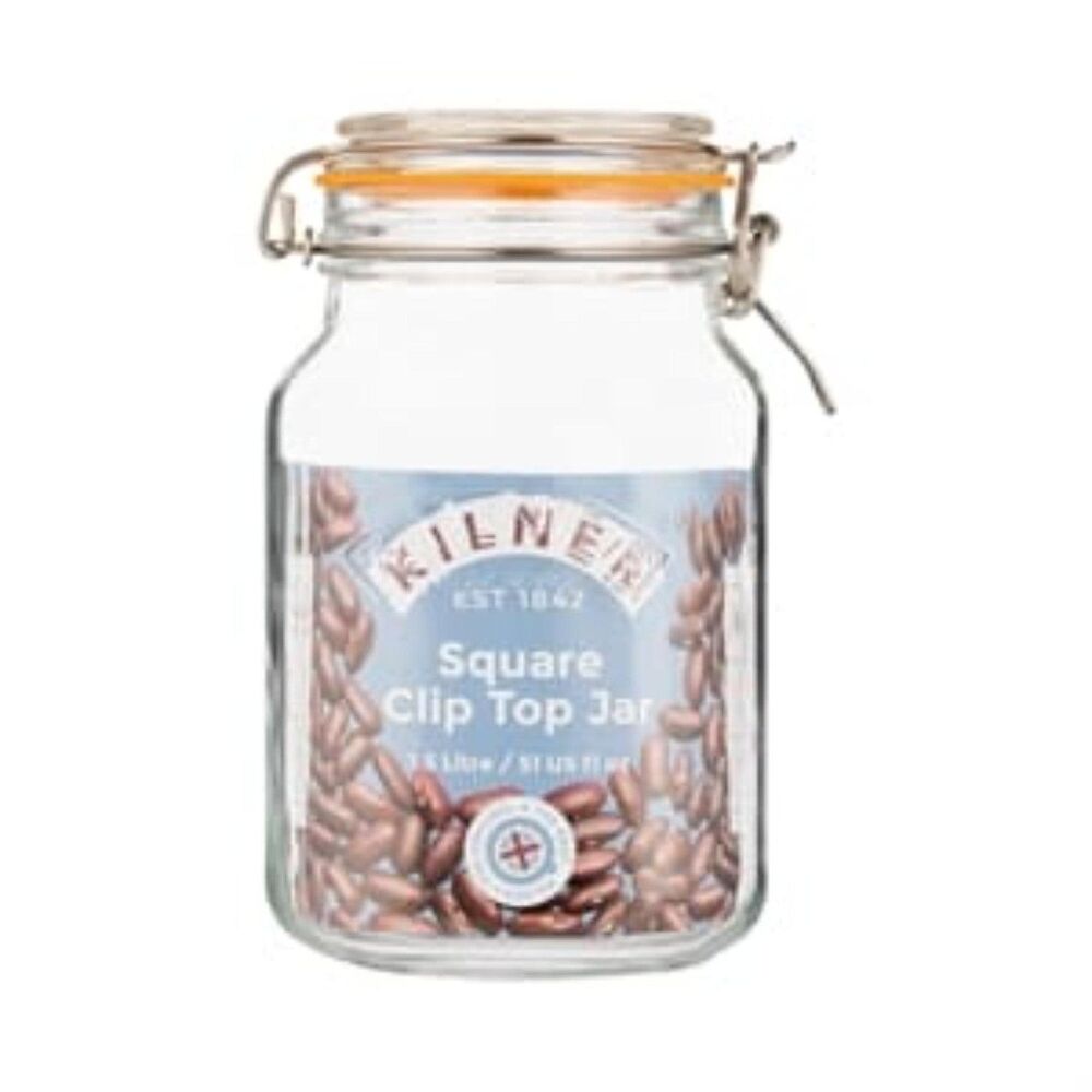 Kilner Square Clip Top Jar - 1500ml