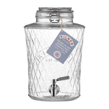 Kilner Clip Top Diamond Dispenser With Stainless Steel Tap - 5 Litre