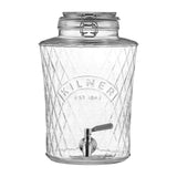 Kilner Clip Top Diamond Dispenser With Stainless Steel Tap - 5 Litre
