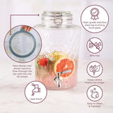 Kilner Clip Top Diamond Dispenser With Stainless Steel Tap - 5 Litre