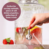 Kilner Clip Top Diamond Dispenser With Stainless Steel Tap - 5 Litre