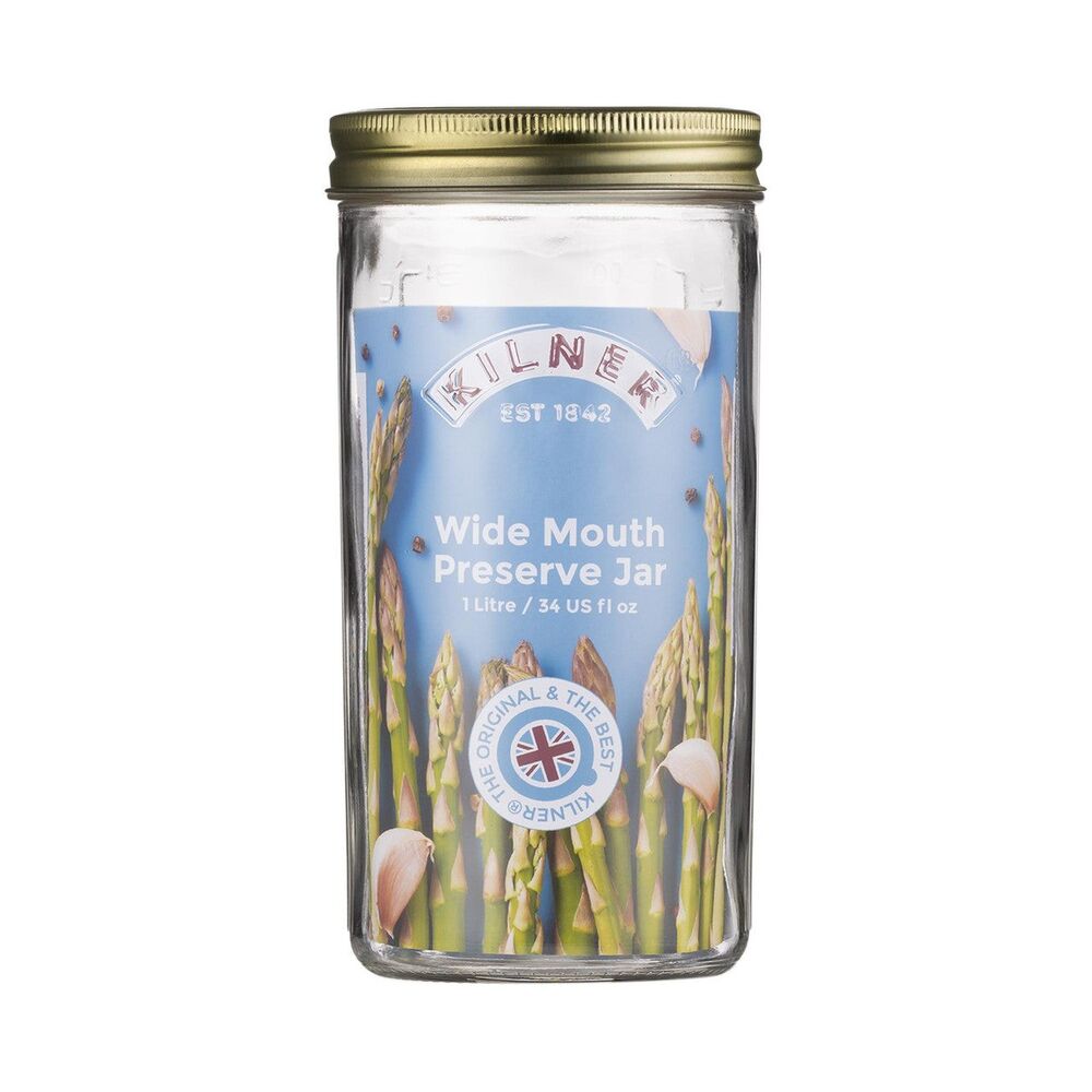 Kilner Wide Mouth Preserve Jar - 1 Litre
