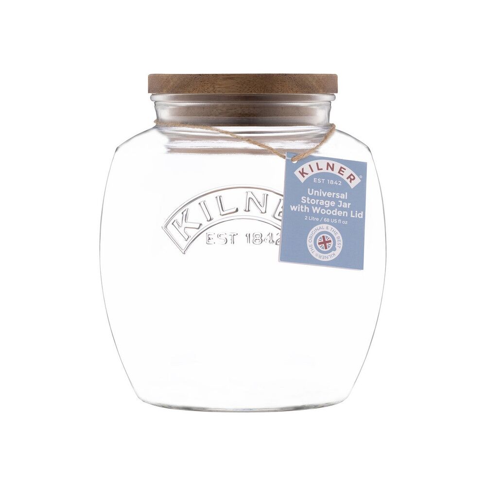 Kilner Universal Jar With Wooden Lid - 2 Litre
