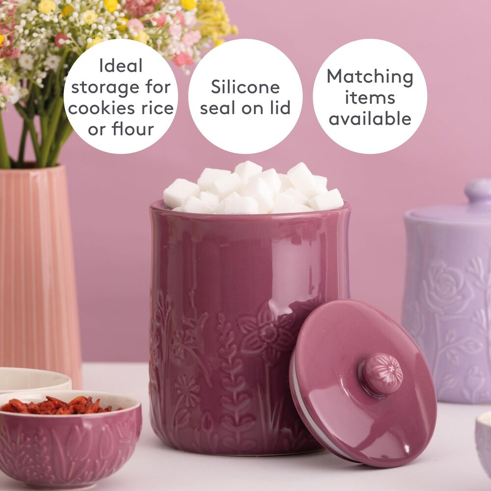 Mason Cash - In The Meadow Purple Storage Jar - 1.85L