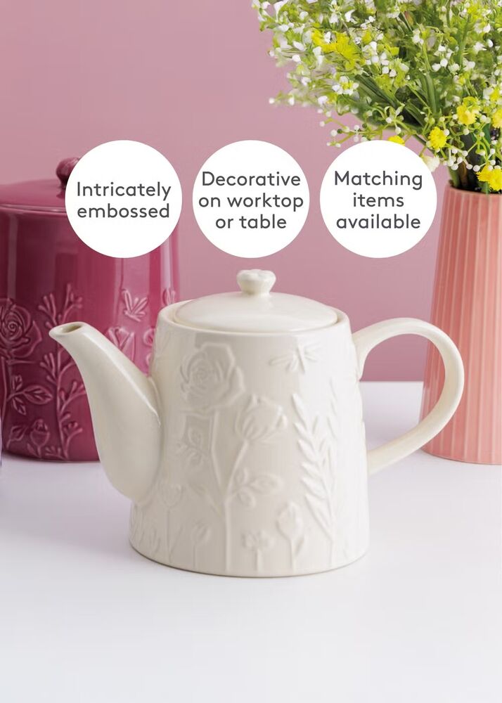 Mason Cash - In The Meadow Cream Teapot - 800ml