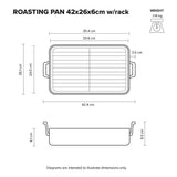 Scanpan - Impact Roaster With Rack - 40cm x 29cm