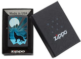 Zippo Lighter - Windproof Wolf and Moon