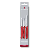 Victorinox Swiss Classic Paring Knife 3pc Set Red