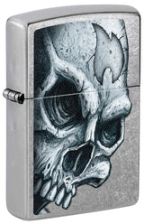 Zippo Lighter - Skull and Flame Design