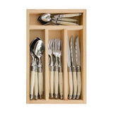 Jean Dubost Laguiole Simplicite - 24pc Cutlery Set Ivory