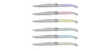 Jean Dubost Laguiole Simplicite - 12pc Steak Knife & Fork Set Pastels