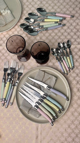 Jean Dubost Laguiole Simplicite - 24pc Cutlery Set Pastels