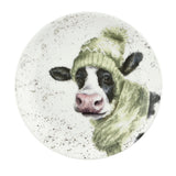 Royal Worcester Wrendale Christmas Coupe Plates - Christmas Cracker & Moo-rry Christmas (Set of 2)