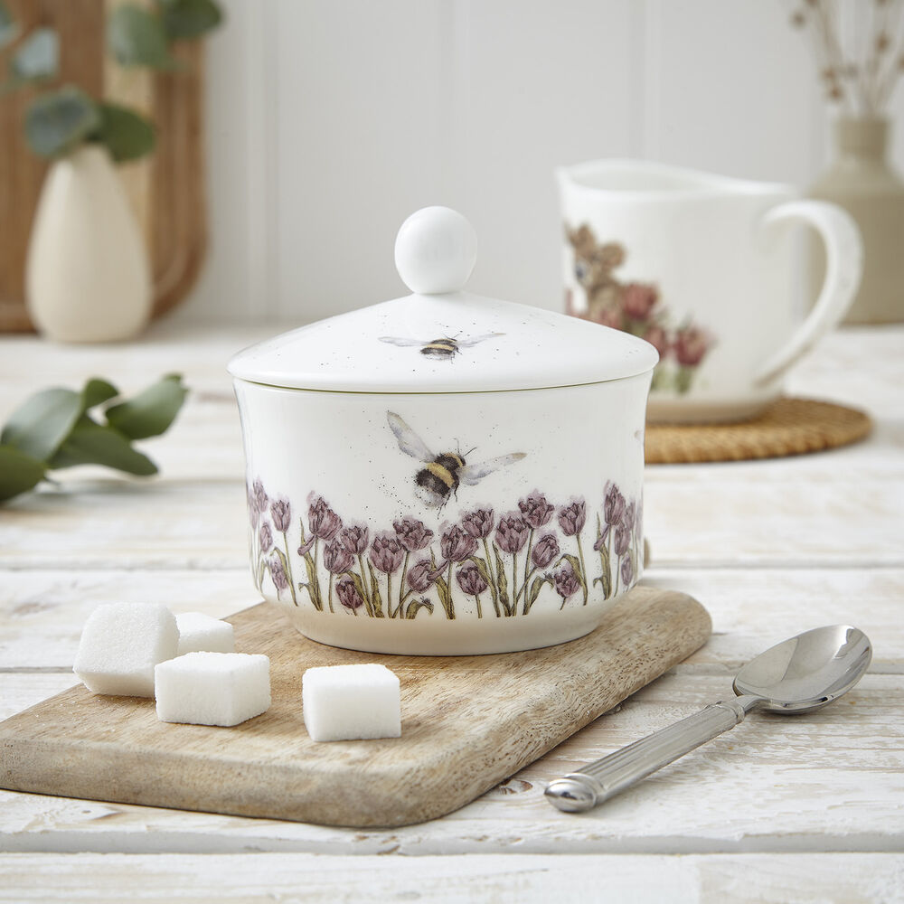 Royal Worcester Wrendale Sugar Bowl - 'Flight of the Bumblebee'