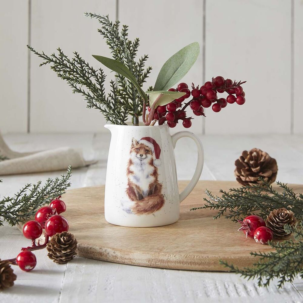 Royal Worcester Wrendale Designs Posy Jug - Festive Fox