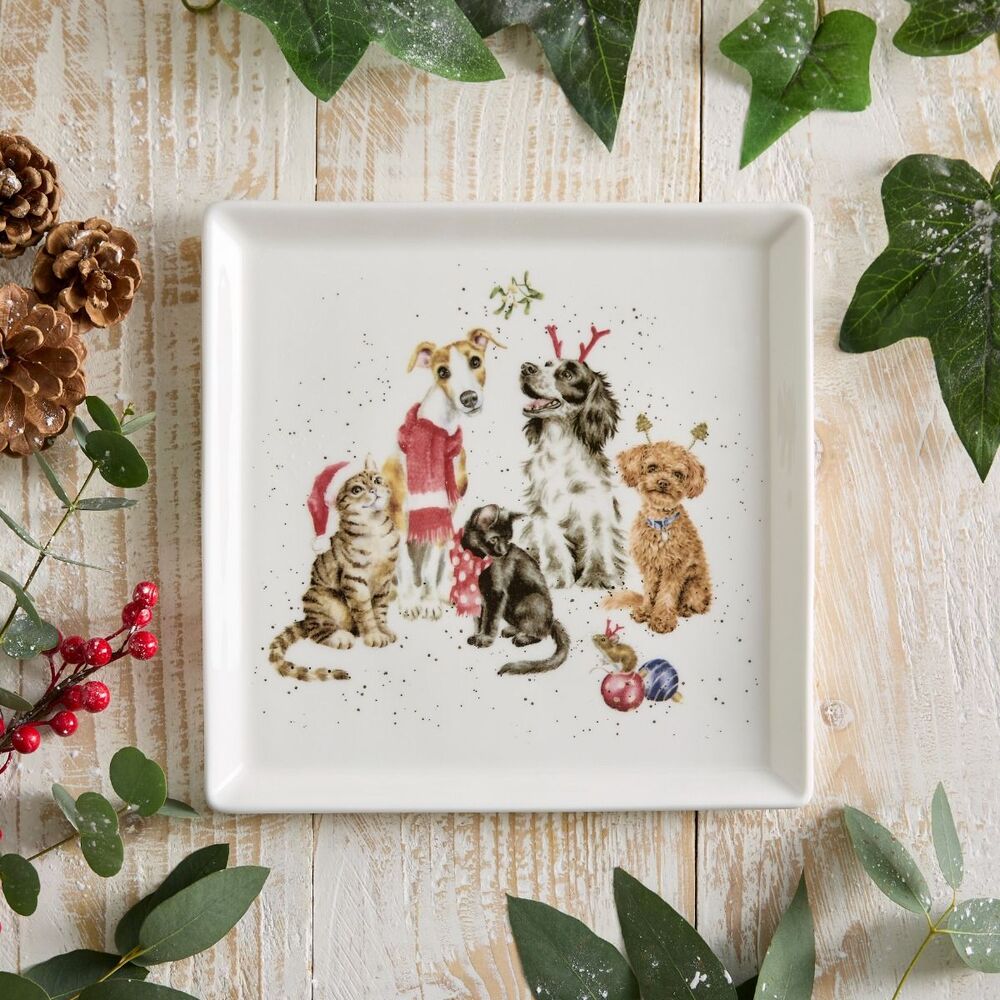 Royal Worcester Wrendale Designs Square Plate - Office Party