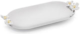 Whitehill Giftware - Blossom Deco Nickel Plated Oval Tray