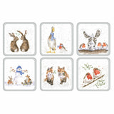 Royal Worcester Wrendale Christmas Coasters - Woodland Animals (Set of 6)