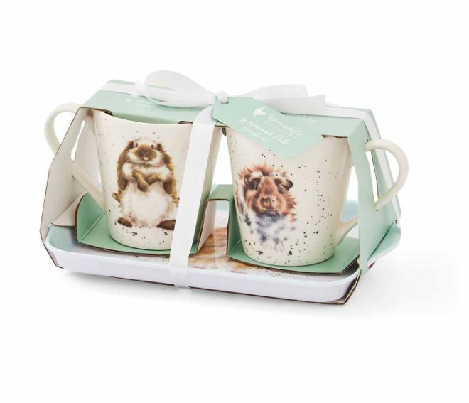 Wrendale Designs by Pimpernel Mug and Tray Set - Diet Starts Tomorrow Hamster