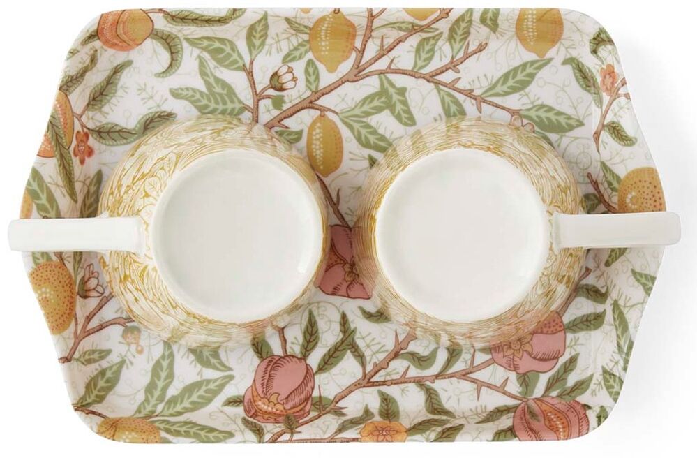 Spode Morris & Co - Fruits & Marigold Mugs & Trays - 180ml (Set of 2)