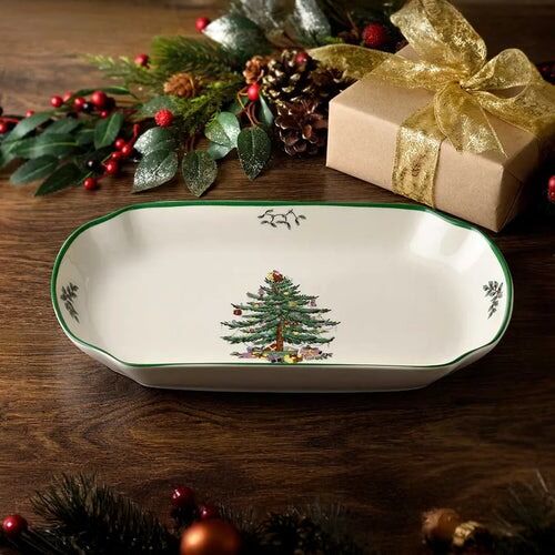 Spode Christmas Tree - Rectangular Serving Tray 29.5cm