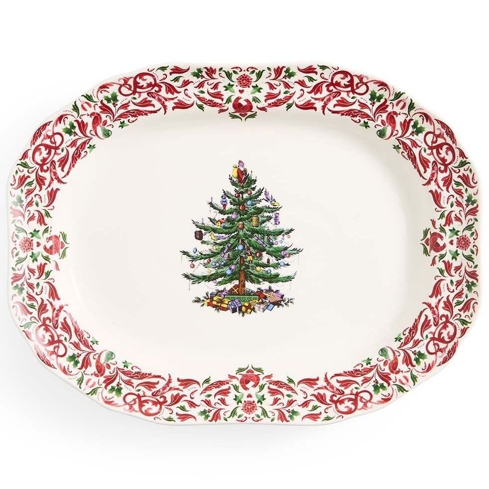 Spode Christmas Tree - Yuletide Rectangular Dish 27.5cm